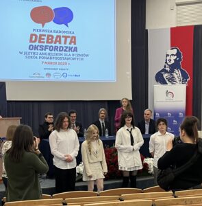XIII LO wyróżnione w Pierwszej Radomskiej Debacie Oksfordzkiej Szkół Ponadpodstawowych
